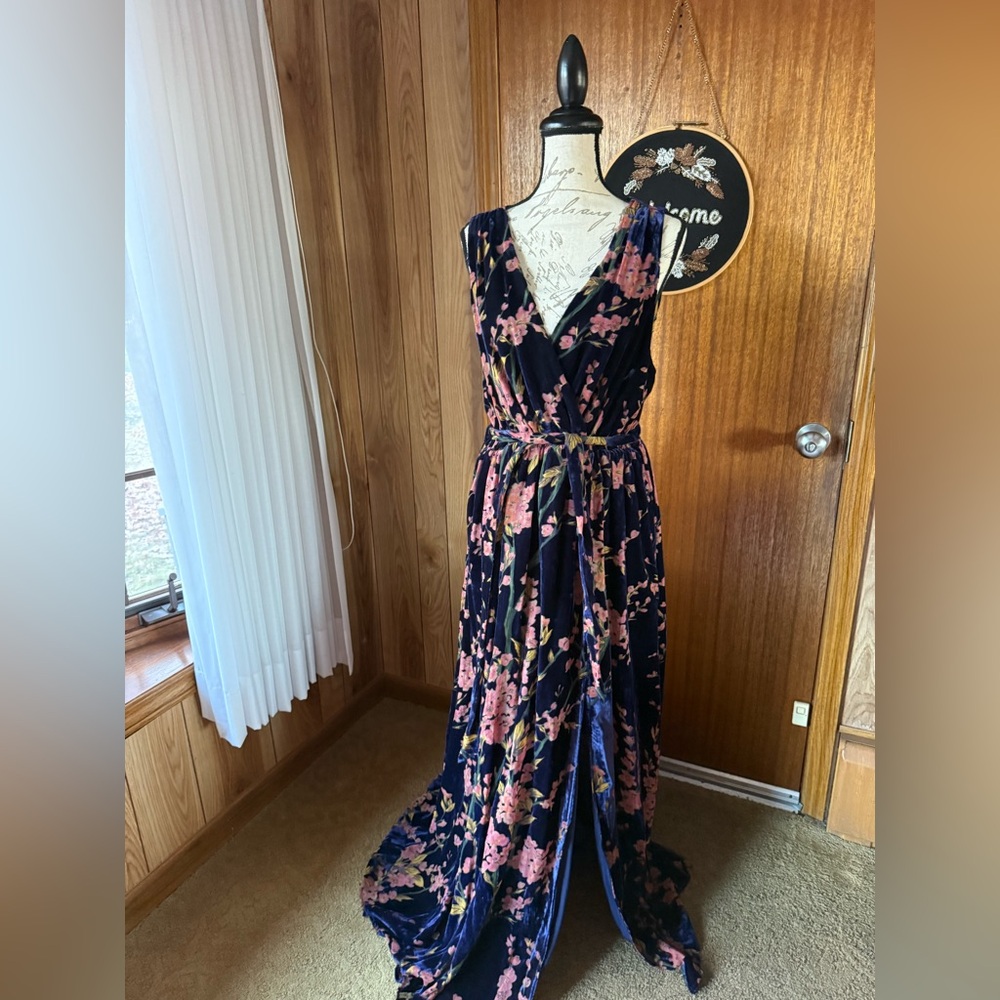 Baltic Born Navy Floral Maxi Dress